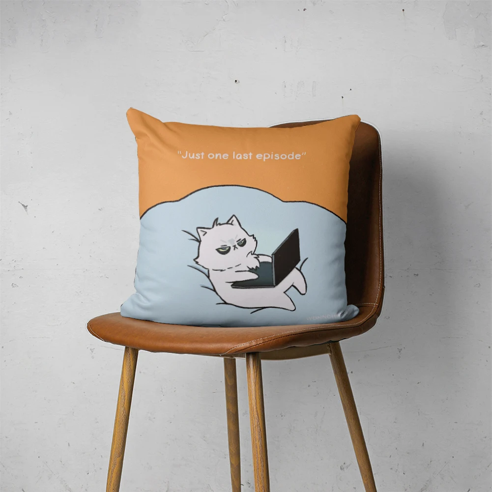 

CUTE CAT PILLOW 080 Customizable Bedroom Bed Sofa Hotel Car Lumbar Pillow Fashion Decorative Cover