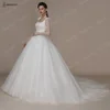 BEPEITHY Customized Shinny Square Bride Wedding Dresses For Women Long Sleeves Glitter Open Back Bridal Modern Ball Gown 2023 2