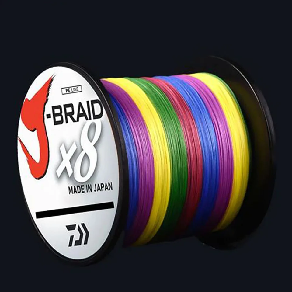 Daiwa 4/8 Strands J Braid Fishing Line 300m 500m Japan Pe Braided Line