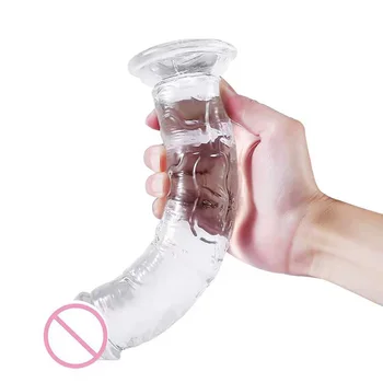 Soft Jelly Dildo Realistic Penis Strong Suction Cup Anal Butt Plug Dick Toy for Adult Erotic G-Spot Orgasm Sex Toys for Woman 18 5