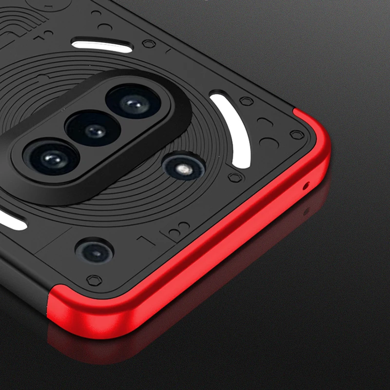 Matte Hard PC Shockproof 360 Full Protection Case with Three-Stage Combination Cover