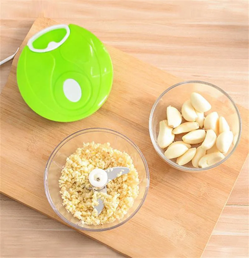 Manual Food Crusher Mini Garlic Chopper Garlic Crusher Vegetable Onion Cutter Kitchen Cooking Accessories 400ml mini garlic chopper