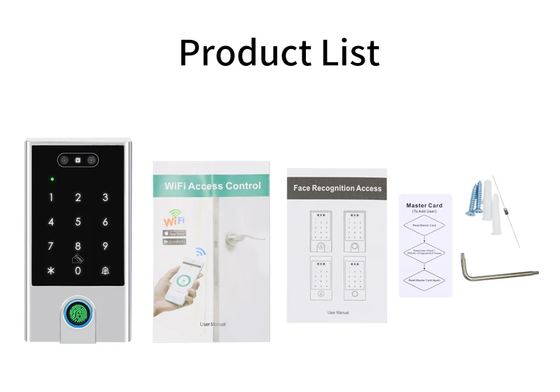 Tuya APP WIFI Face Wiegand 26-34 Recognition Fingerprint 125KHZ 13.56MHZ RFID D
