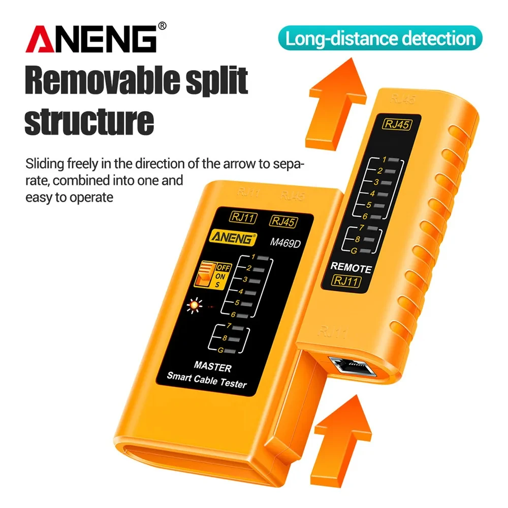 Network Cable Tester For RJ11 RJ45 Telephone Lines