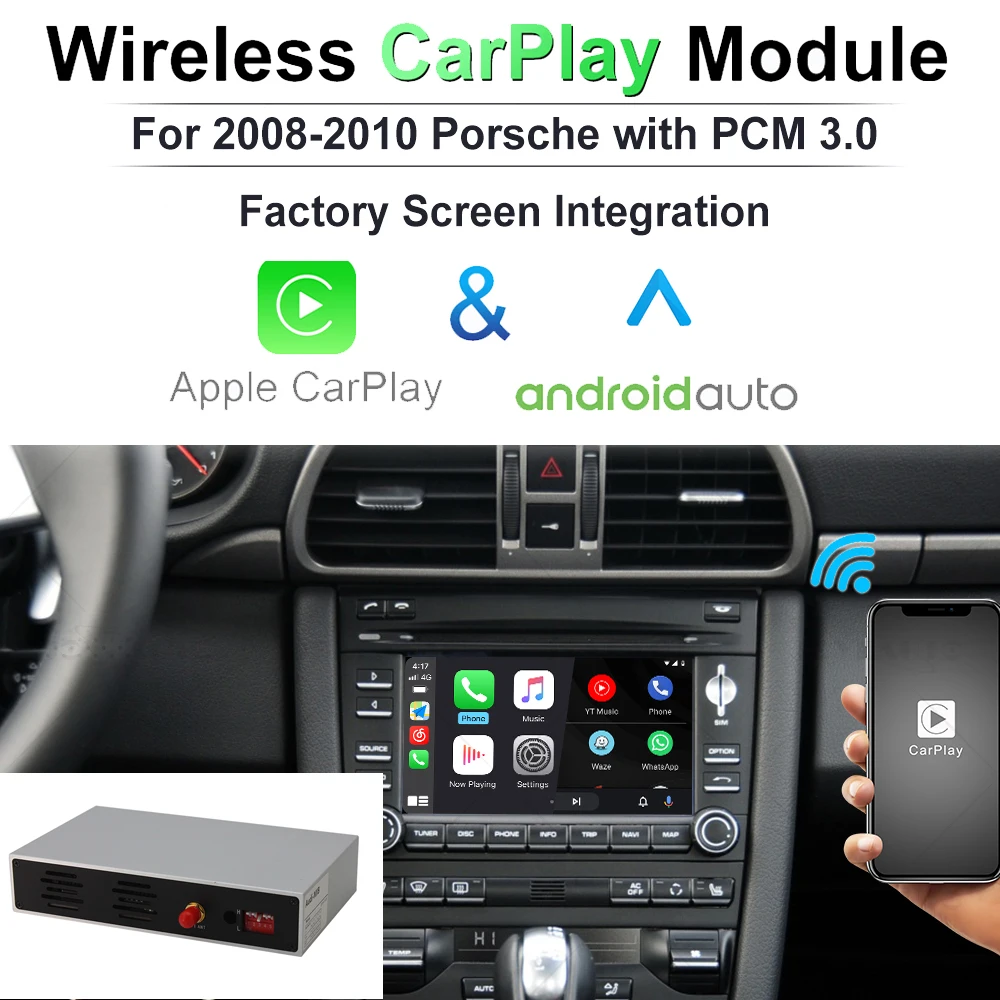 2022 PCM3.0 3 1 Для Porsche 911 997 Panamera Bosxter беспроводной модуль Apple Carplay Android Авто Mirrorlink