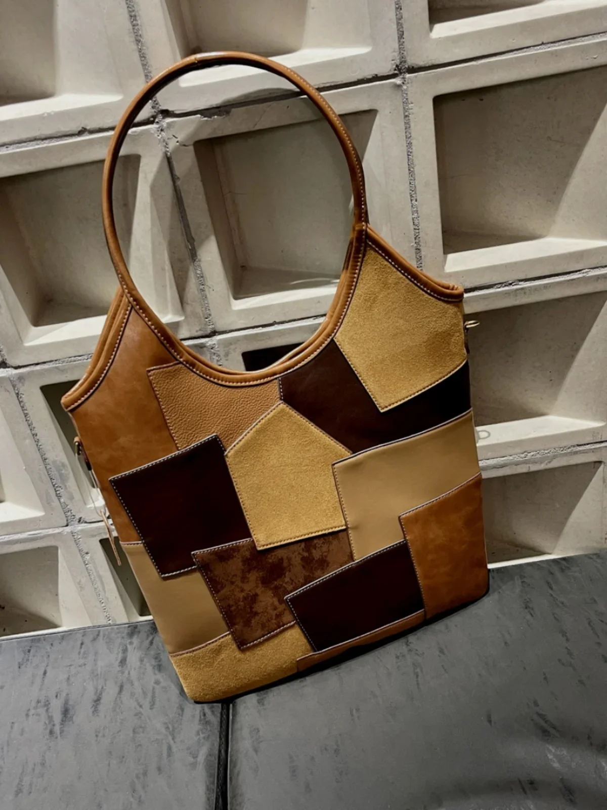 Fashion Large Soft Leather Ladies Bag European and American Retro Ladies Large Capacity Shoulder Handbag Single Shoulder Bag