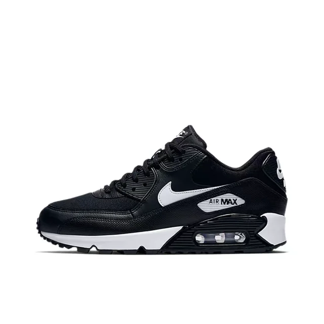 Nike Air Max 90 Black White Classic Retro Air Cushion Men Women Running Shoes Anti-Slip Cushioning Unisex Sneakers 325213-047