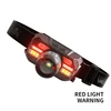 Powerful Zoom Sensor Headlight 18650 Battery Type-C Rechargeable Outdoor Fishing Light Red COB Headlight Camping Flashlight