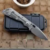 JUFULE M.Strider SNG Monkey Customized Titanium Handle Steel Insert Copper Washer Folding Knife Camping Hunting Outdoor EDC Tool 5
