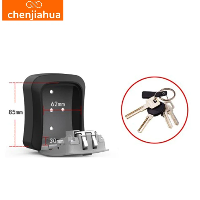 Wall Mount Key Storage Secret Box Organizer 4 Digit Combination Password Security Code Lock No Key Home Key Safe Box 3