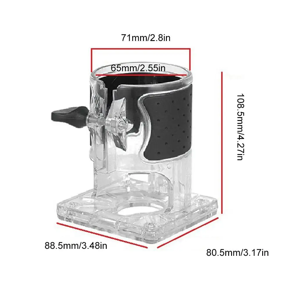 

108mm Trimming Machine Transparent Base For Electric Trimming Machine Wood Router Milling Circle Slotting Base DIY Tools