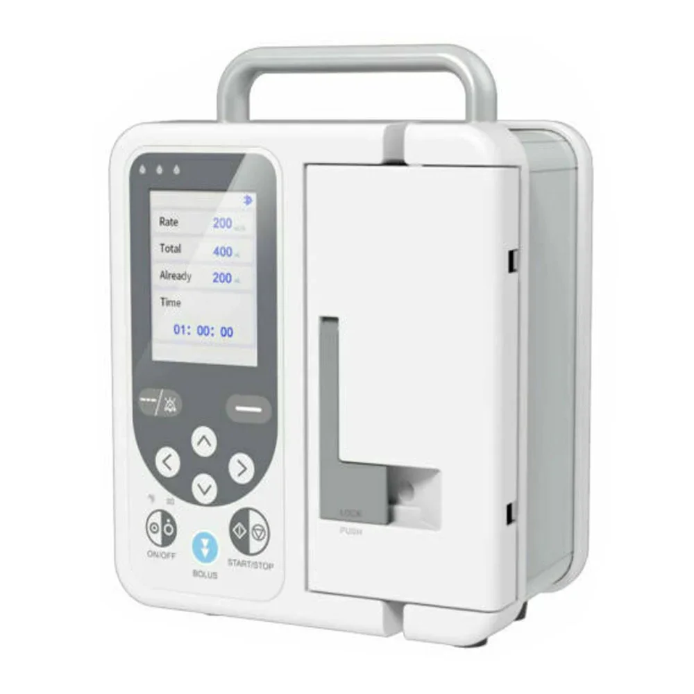 SP750 Portable Medical Infusion Pump Electronic LCD Real Time Rechargable High-accuracy Volumetric Digital Syringe Pump Device
