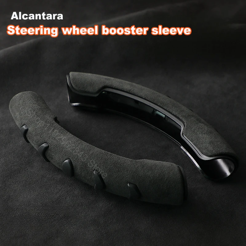 

Alcantara Suede Anti-slip Power Assist Sleeve Car Steering Wheel Cover for All Seasons GM Auto Parts