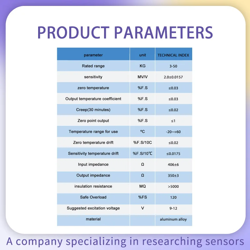 Single Point Load Cell Sensors T100 Parallel Beam Weighing Sensor Electronic Scale Pressure Balance Transduce Adapted HX711 AD