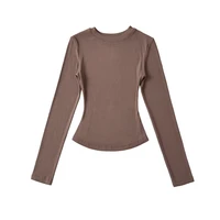 LUNDUNSHIJIA 2024 Autumn Winter Sexy Women Basic O-neck Long Sleeve T-shirts Ladies Slim Elasticity Cotton Tee Tops 16 Colors 4
