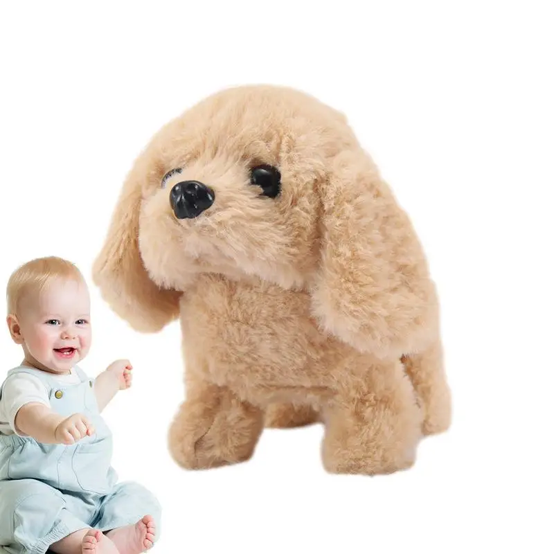 

Interactive Pet Dog Wagging Tail Walks And Barks Plush Puppy Toy Electronic Plush Puppy Electronic Interactive Toys For 3 Year