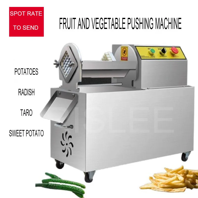 

Factory French fries cutter commercial electric potato chips slicer small vegetable fruit cutting machine 900W