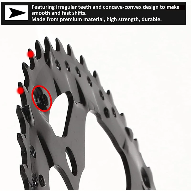 MTB Bicycle Chainring 24T/32T/42T 26T/38T 10S Bike Chainring 22T/32T/44T 9S 104B