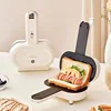 220V Mini Panini Breakfast Machine Non-stick Sandwich Machine Double-sided Heating Bread Machine Multi Toaster Auto Edge Sealing 1