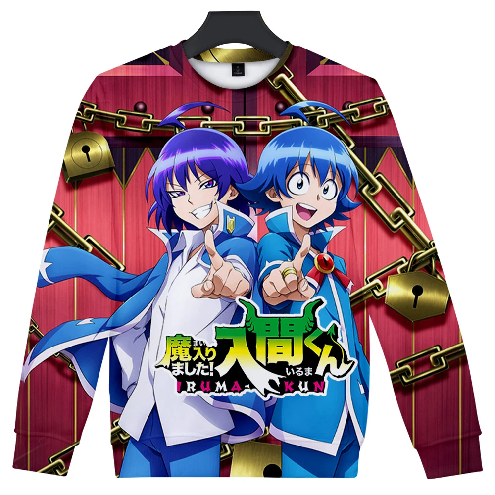 

Аниме Добро пожаловать в школу Demon! Мужские свитера Iruma-kun, Женский пуловер с круглым вырезом, уличная одежда, топы в стиле Харадзюку, одежда