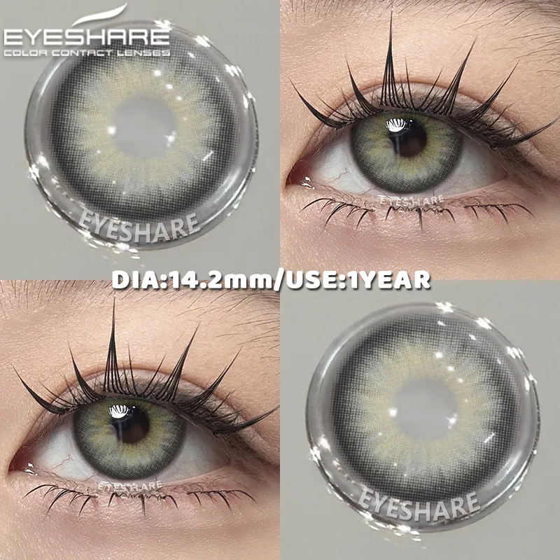 EYESHARE Natürliche farbige Schüler für Augen, 1 Paar schwarze Linsen, kosmetische blaue Schönheitslinsen, graue Augenkontaktlinsen, grüne Colorcon-Linse – Detail 21