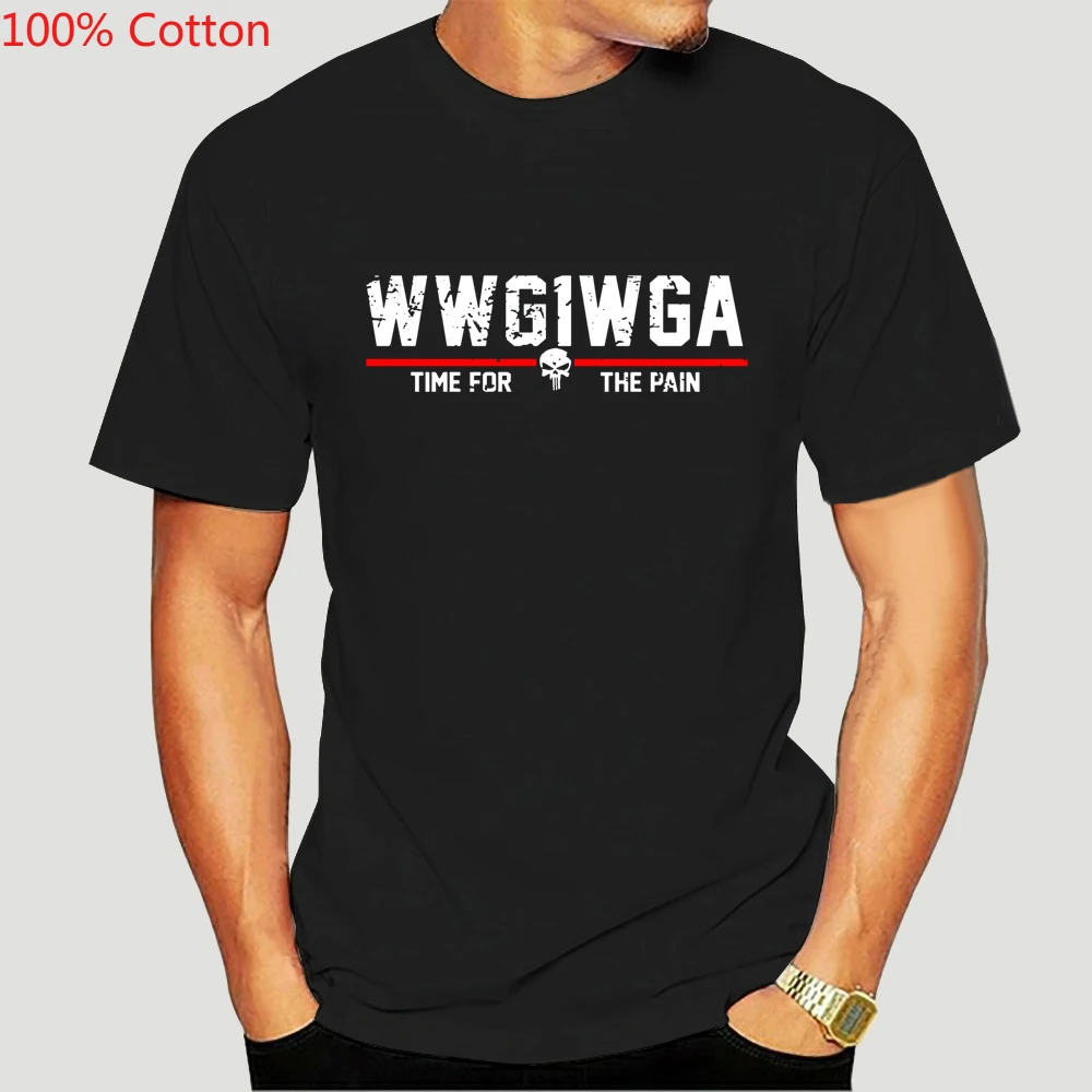 Qanon Wwg1Wga Q Anon The Great Пробуждение Maga Usa Patriot 100% хлопковая Футболка Черная Мужская