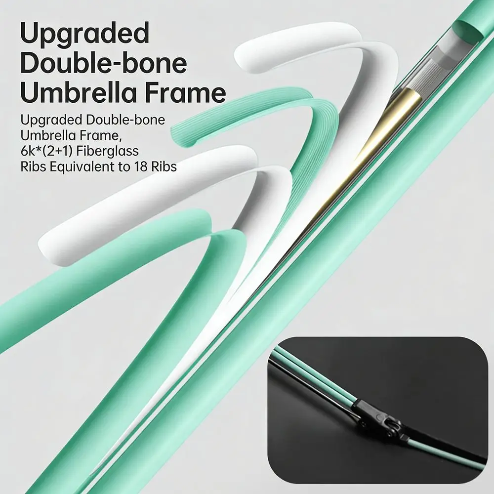 Enhanced Title: Compact UPF50+ UV Protection Pocket Umbrella - Ultralight Portable Sun Shade Parasol