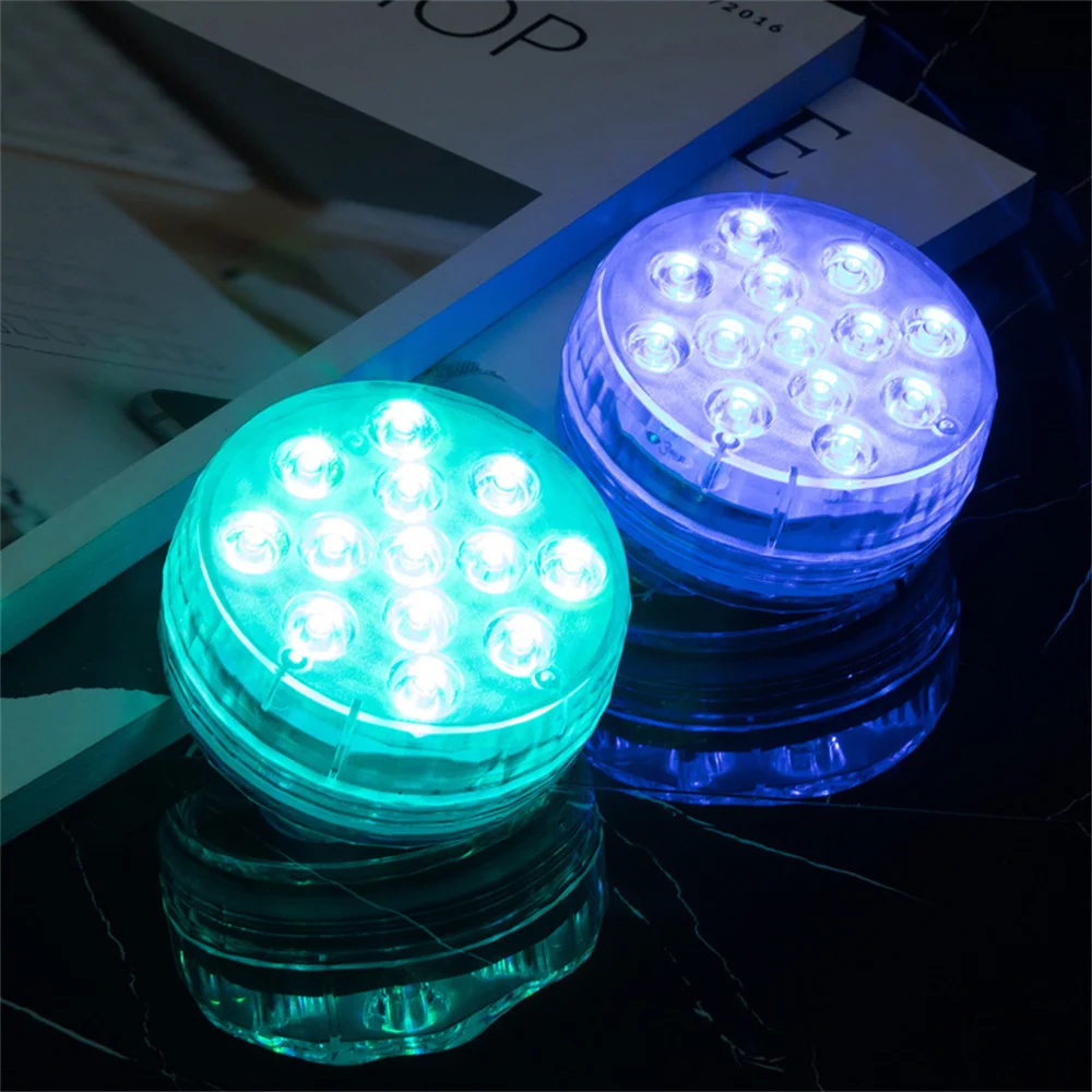 RGB 색상 13 Led 수중 조명 USB 충전식 잠수정 램프 크리스마스 파티 장 원격