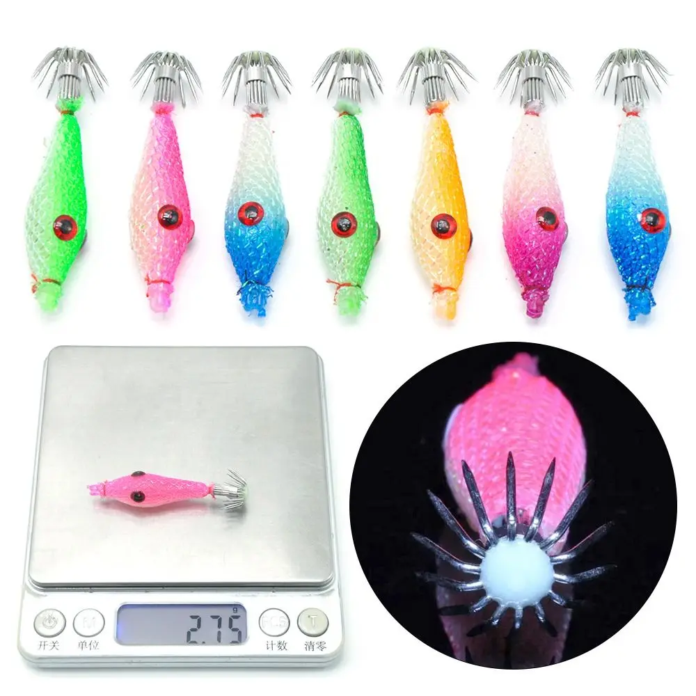

7Pcs/Pack 2.4g 5.5cm Micro Floating Angling Supplies Fishhooks Squid Hooks Artificial Baits Soft Lure Jig