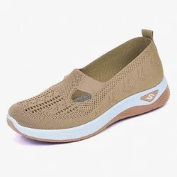 Women's Summer Casual Breathable Mesh Sneakers with Chunky Sole - Affordable & Free Shipping - 41 (G - SK8 - Khaki)
