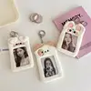 SKYSONIC New Arrival 3 Inch Plush Kpop Holder Cute Cat Idol Postcards Storage Card Bag Collect Organizer Schoolbag Pendant 4