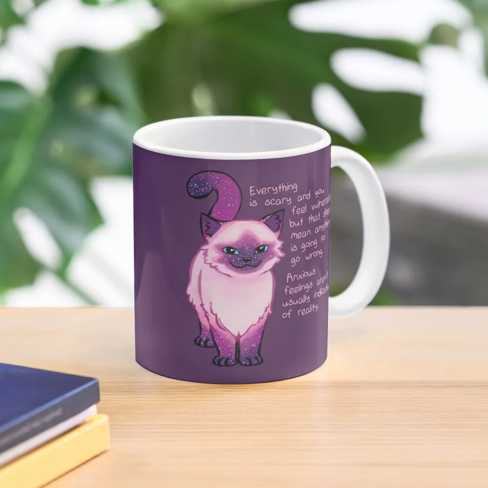 

Anxiety Encouragement Galaxy Cat Coffee Mug Kawaii Cups Cups Ands Personalized Mug
