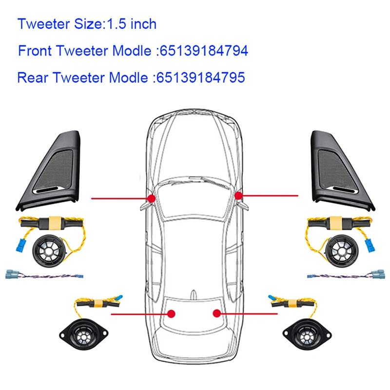 Audio Speakers Kit Car Audio Speakers Kit Upgrade For BMW F10 F11 5 Series 2011-High Quality Audio Loudspeaker Music Sound Tweeter Cover