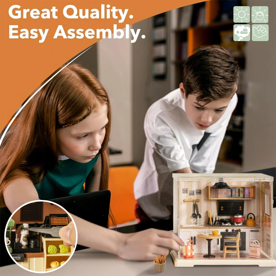 Artisan Miniature House Kit - Intricate 3D Puzzle with Elegant Furniture Decor, Perfect