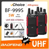 Baofeng BF-999S WalkieTalkie UHF400-470MHz Military Radio Two Way Ham Radio FM Transceiver CB Radios 3-5KM BF999s Update Of 777s 1