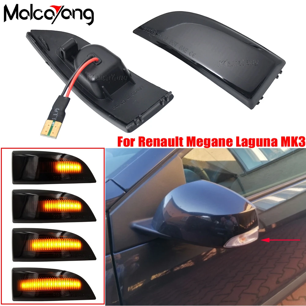 Espejo Retrovisor Izquierdo Con Luz Intermitente (Blink) Para Renault Megane III, Fluence, Grand Scénic - Compatible 2007 En Adelante