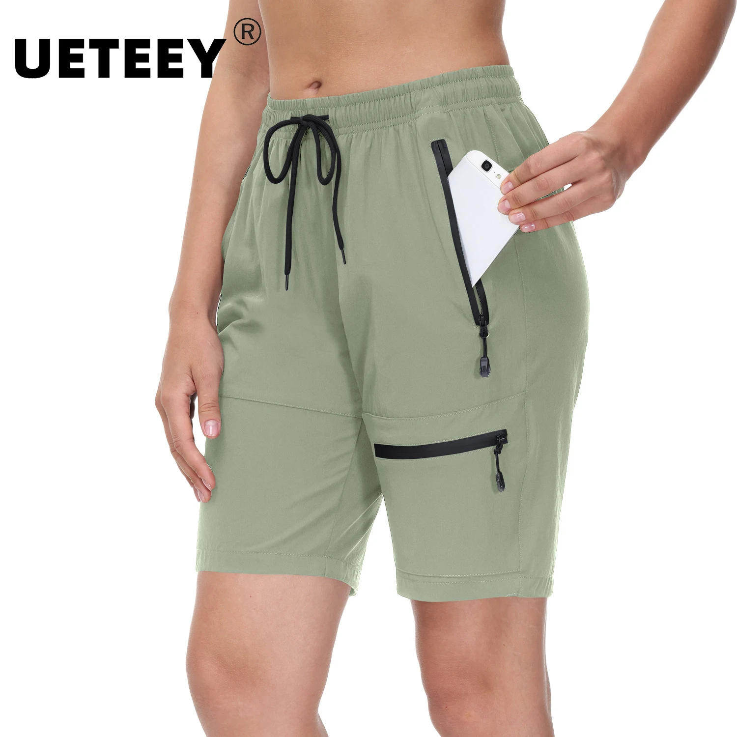 Women Summer Hiking Gym Yoga Shorts Outdoor Golf Cycling Shorts Women Large Size Multi-pocket Quick Dry Lightweight Cargo sport shorts