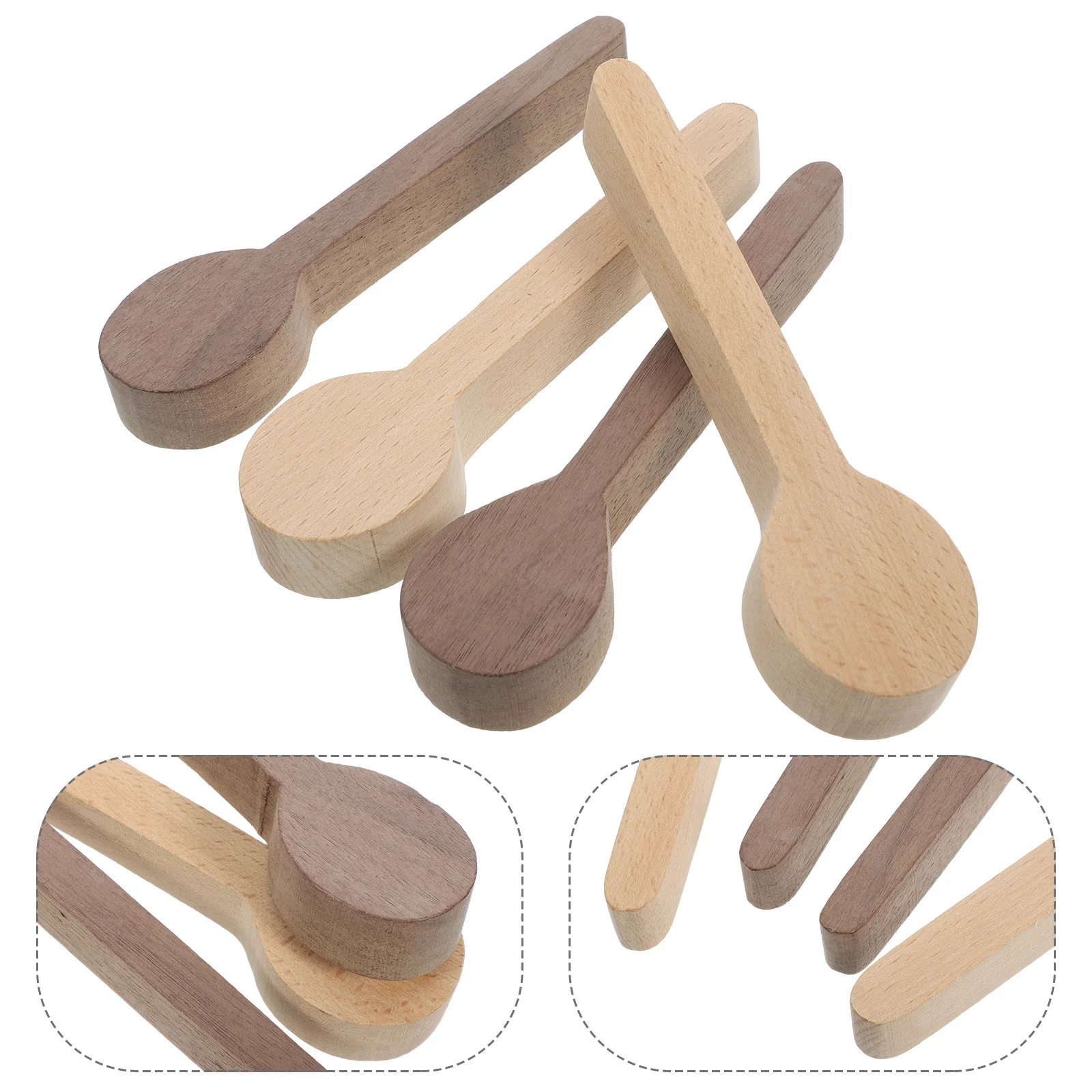 

4Pcs Spoons Whittling Kit Unfinished Spoons Handmade Spoons Accessories