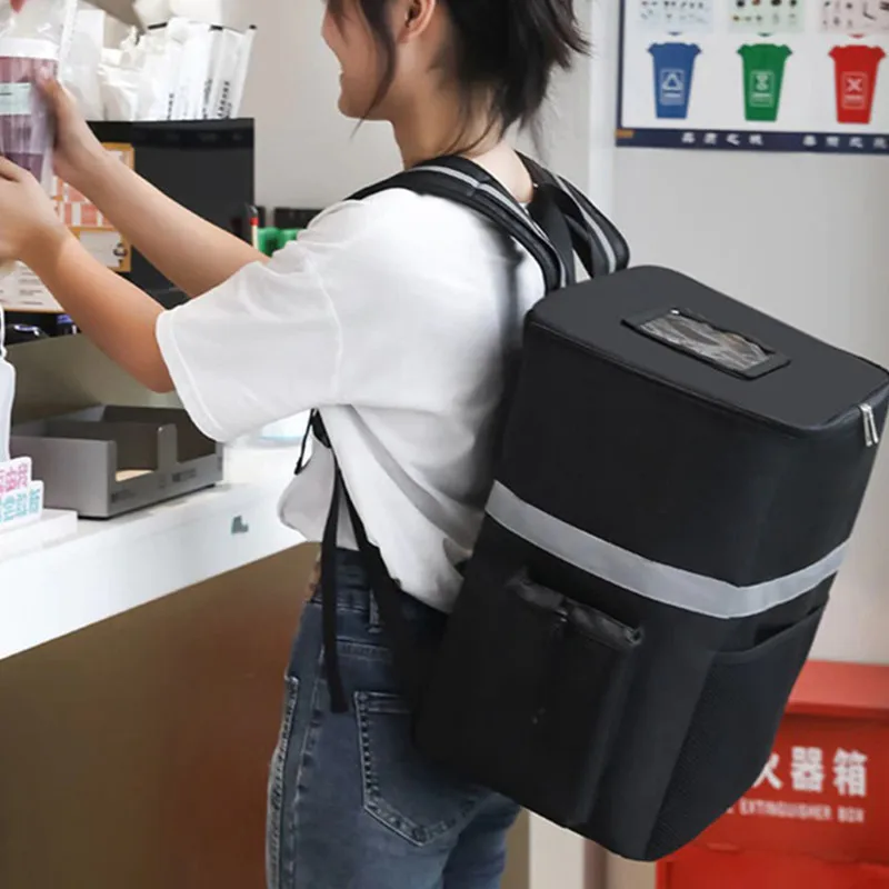 

35L Extra Large Thermal Food Bag Cooler Bag Takeaway Refrigerator Box Fresh Keeping Food Delivery Backpack Insulated Cool Bag