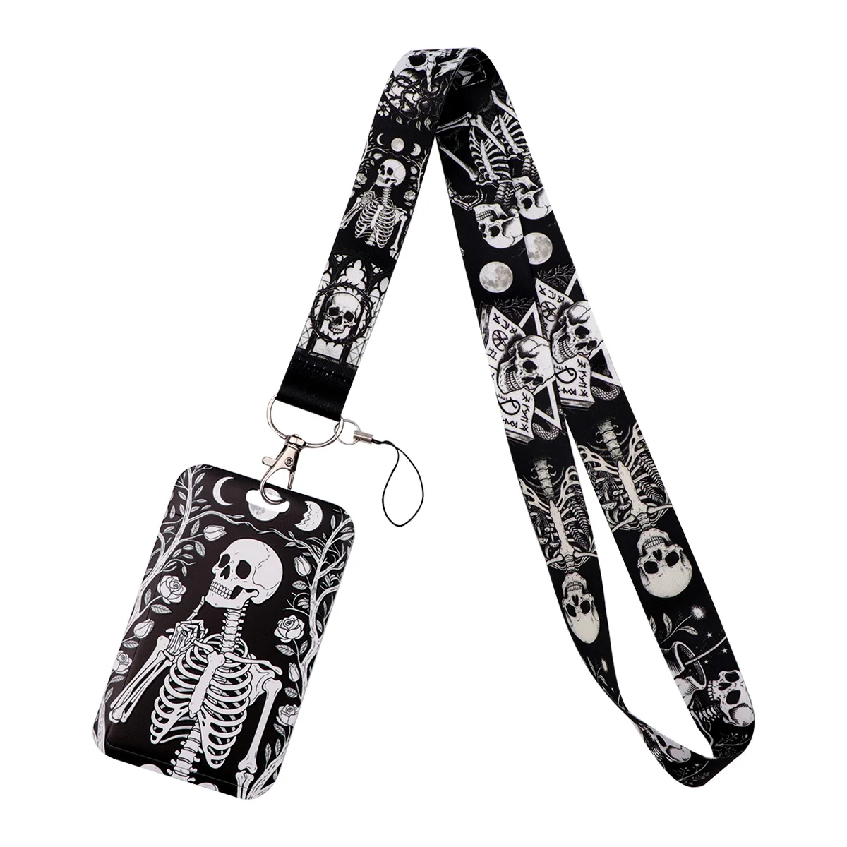 Skeleton Design Lanyard Card Holder and Badge Neck Strap