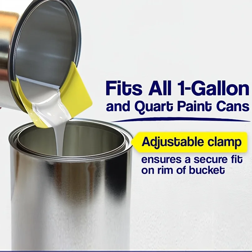 1pc Paint Can Spout, Fits All Pint, Quart Painting Cans, All In One Pouring Accessory,Paint Brush Holder,Paint Bucket Attachment - 6