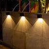 LED Solar Light Outdoor Garden Square Wall Lamp Outdoor Courtyard Garden Fence Lighting Wall Decoration Lamp 2