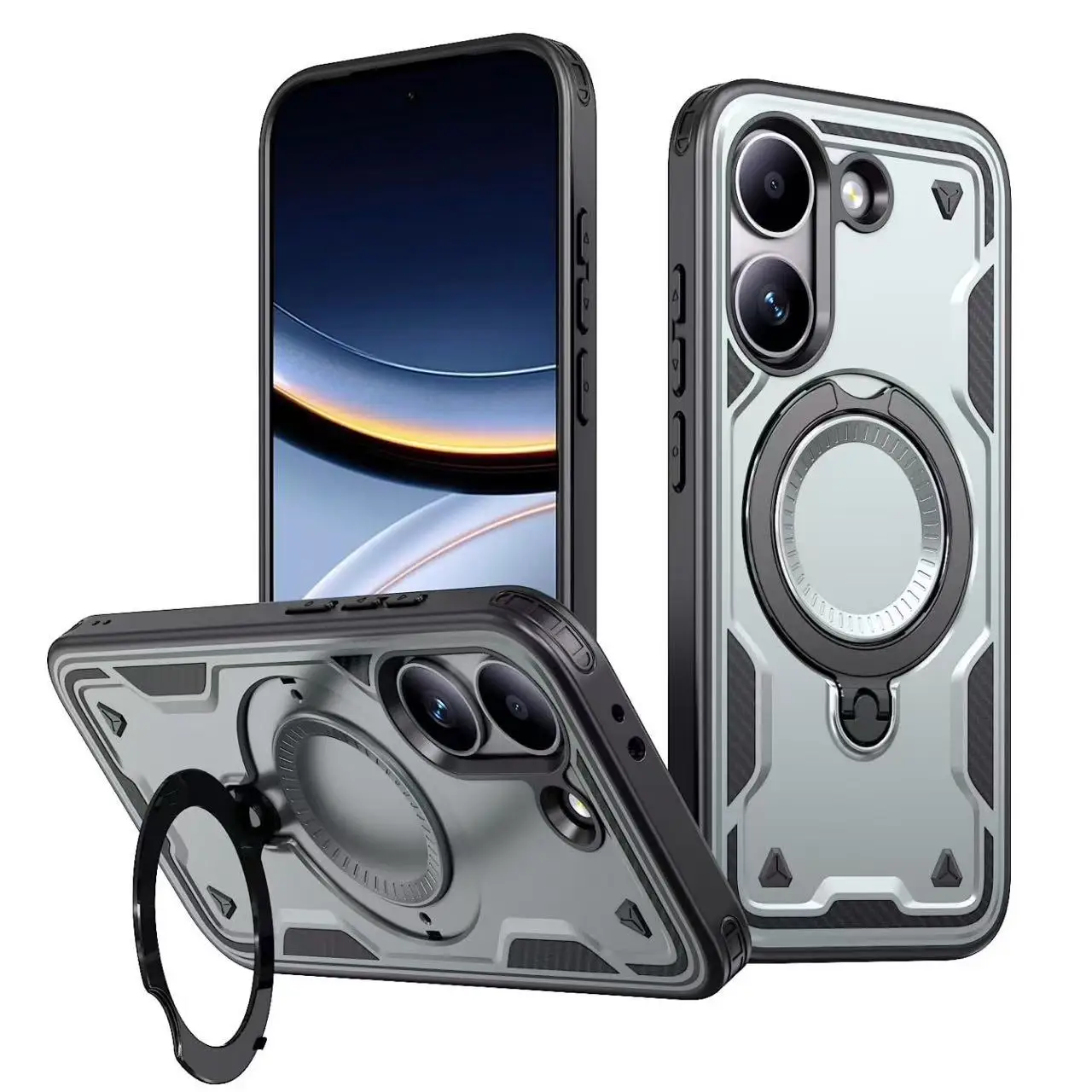 360° Rotating Stand with Magnetic Drop-Proof Cover