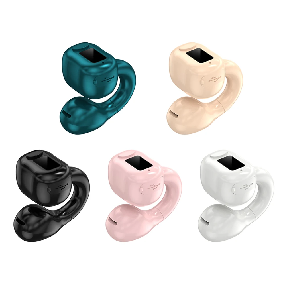 

Single Earclip Bluetooth Earphones Wireless Headphones HiFi Stereo MusicSports Waterproof Earphone with Digital Display