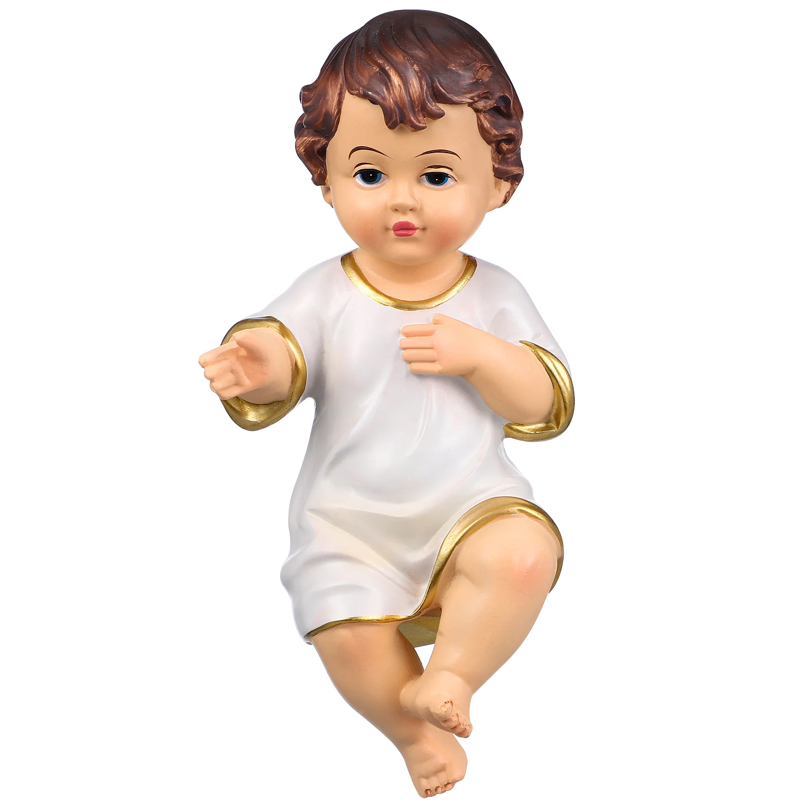 Religious Holy Child Ornament Saint Baby Gifts Mini Dolls Resin Adornment Outdoor Table Decor Ornaments Church Jesus Statue