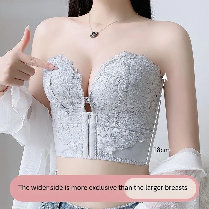 

Large Size Bra Wireless Underwear Sexy Push Up Brassiere Women Strapless Bra Wireless Corset Shaper Lace Brassiere Lingerie