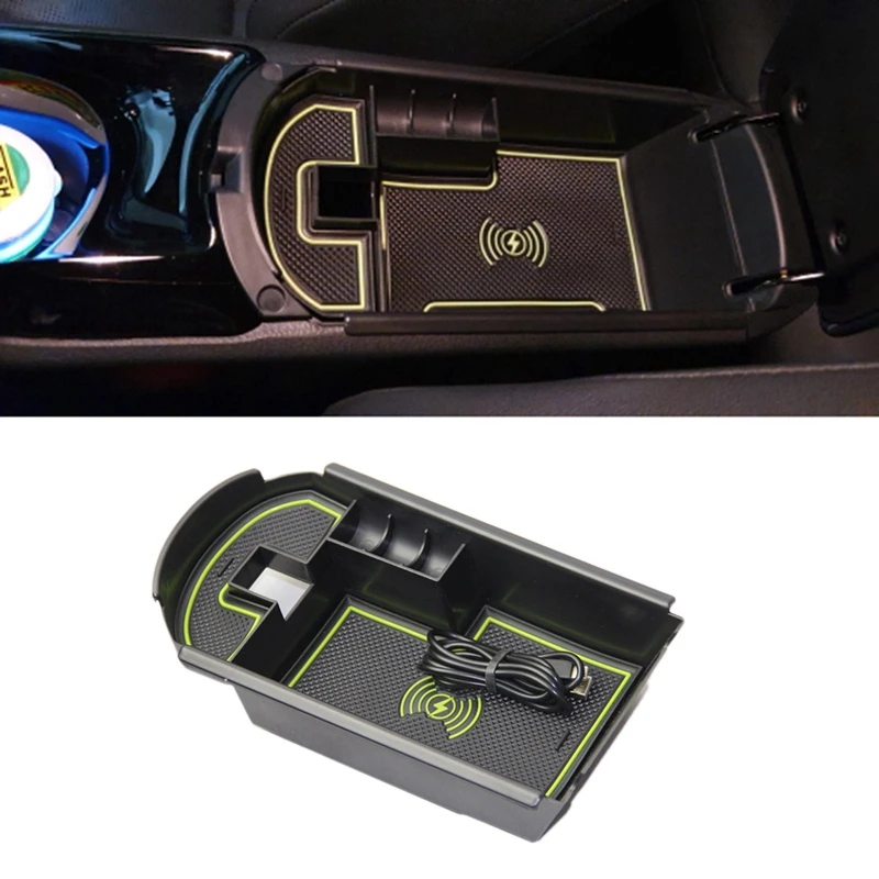 Mobile Phone Wireless Charging Central Armrest Storage Box 1Lot for Toyota C-HR CHR C HR