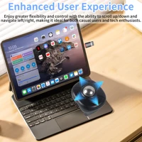Trackball Ring Mouse Bluetooth Wireless Dual-mode Air Mouse for PPT Browsing Tiktok YouTube Novel Page Turning PC Tablet Phone 5