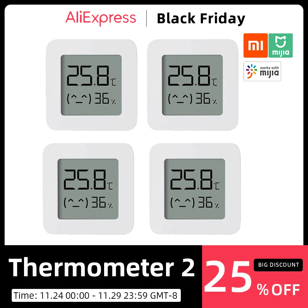 XIAOMI Mijia Bluetooth Thermometer 2 Wireless Smart Electric Digital ...