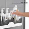 Bathroom Shelf WC Shampoo Holder Shower Shelves Wall Mount Kitchen Storage Basket Cosmetic Rack Home Organizer Bath Accessories 3